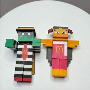 McDonald's Block-Style Green & Pink Character Pair
